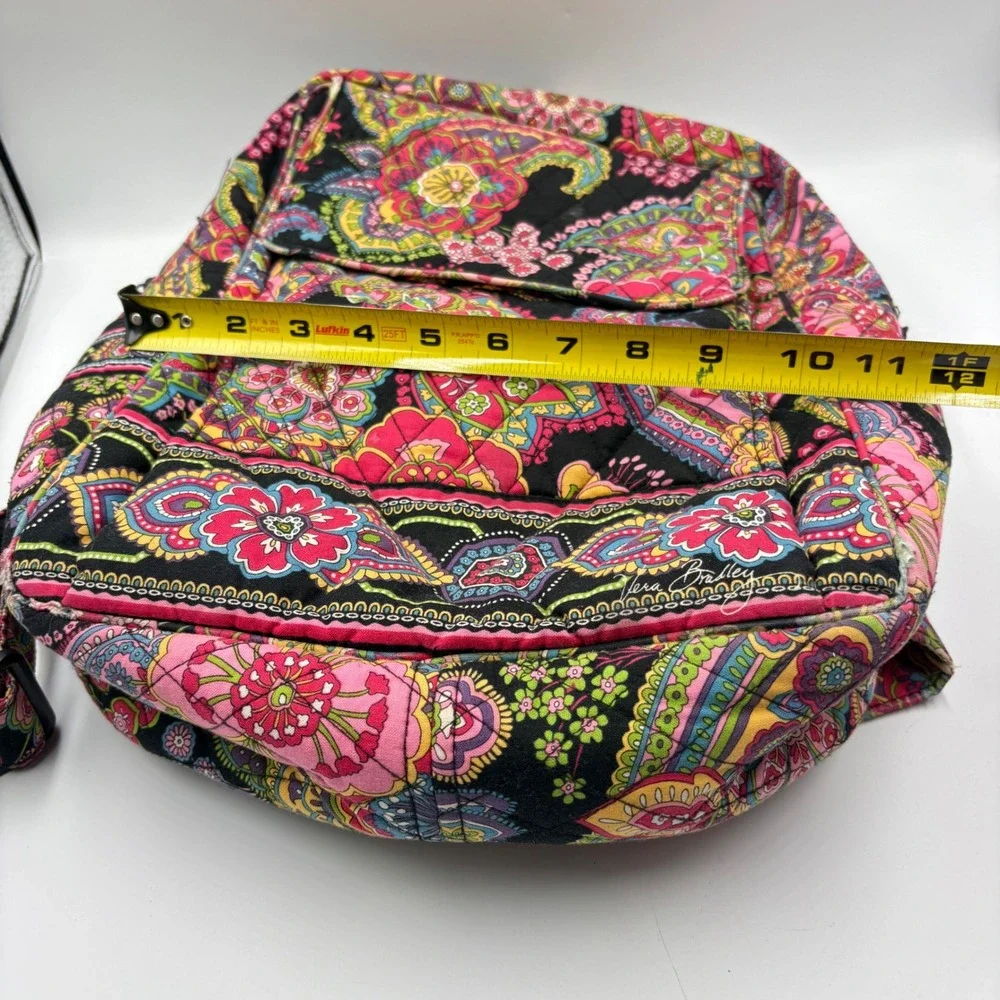 Vera Bradley Midnight Paisley‎ Quilted Cotton Backpack Floral Multi Color Bag